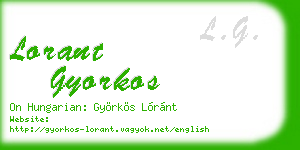 lorant gyorkos business card