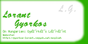 lorant gyorkos business card